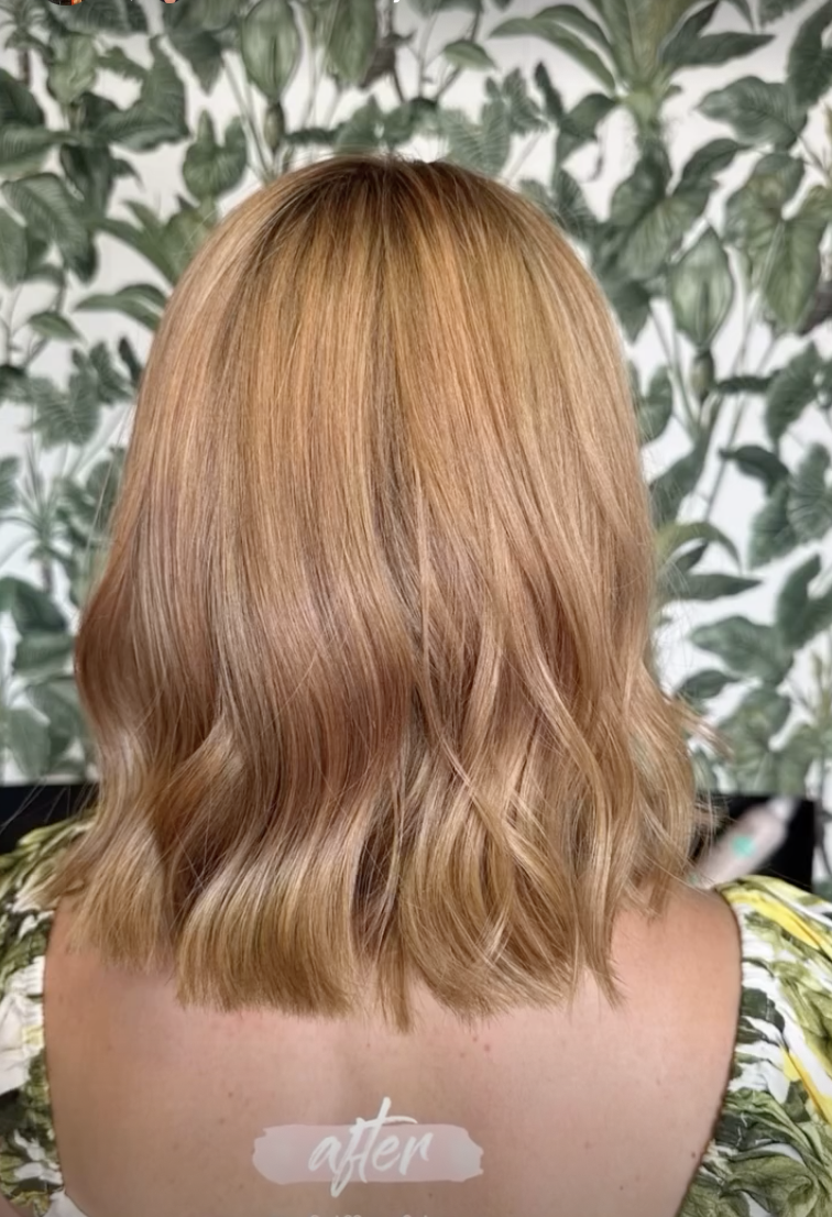 Nachher: Blondierung