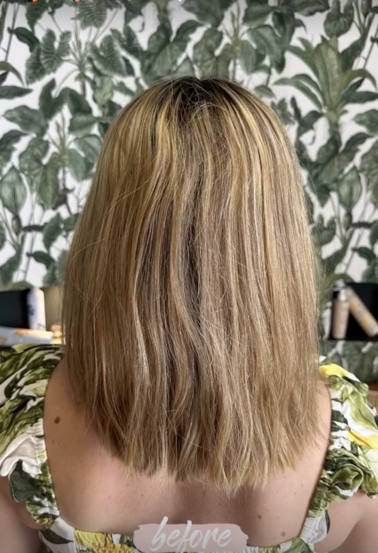 Vorher: Blondierung